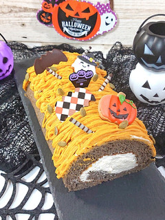 ハロウィンロールケーキ(かぼちゃ)-レシピのメイン写真