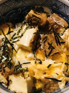 めんつゆ出汁でつくる●厚揚げのきつね丼-レシピのメイン写真