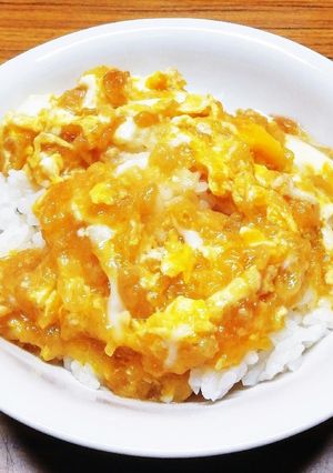 ミニフライパンで簡単たぬき丼-レシピのメイン写真