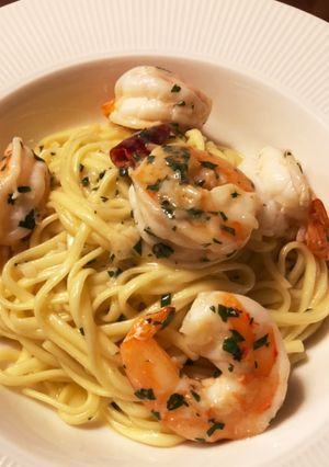 白ワインとエビのパスタ-レシピのメイン写真
