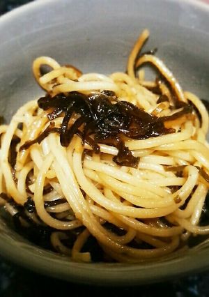 クセになるぅ~塩昆布わさびのパスタ-レシピのメイン写真