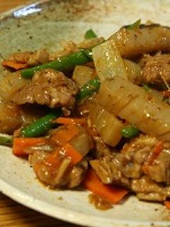 こんにゃくと豚肉のピリ辛炒め♪-レシピのメイン写真