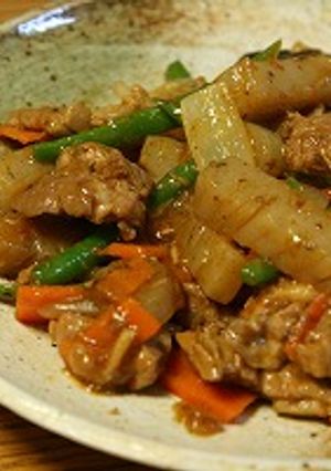 こんにゃくと豚肉のピリ辛炒め♪-レシピのメイン写真