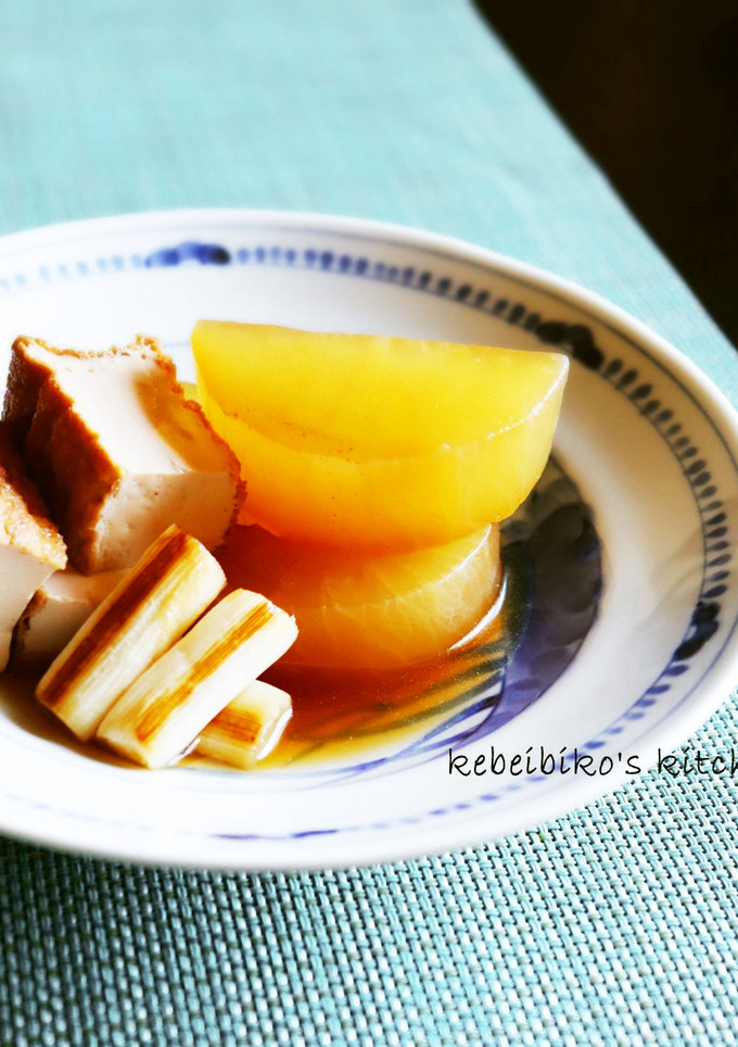 焼き葱が香ばしい大根と絹揚げの煮物-レシピのメイン写真