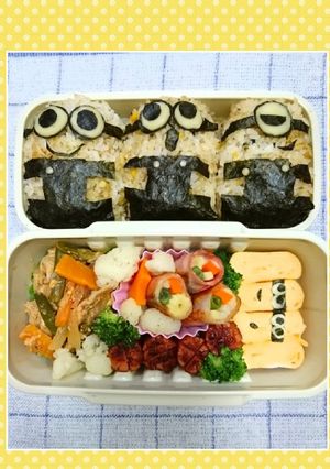 簡単キャラ弁☆ミニオンズ♪-レシピのメイン写真