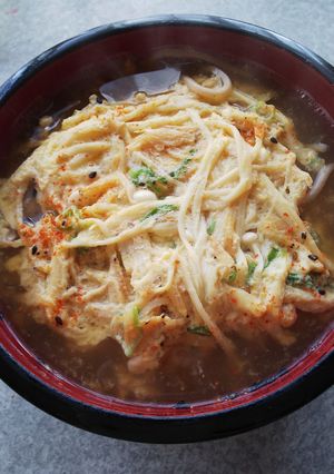 パパっと簡単エノキの卵とじそば♪-レシピのメイン写真