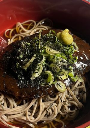 ハンバーグぶっかけそば-レシピのメイン写真