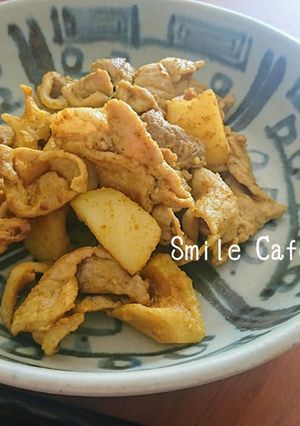 ピリッとカレー風味♪豚こまとレンコン炒め-レシピのメイン写真