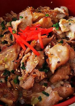 めちゃくちゃ簡単ねぎ塩豚丼-レシピのメイン写真