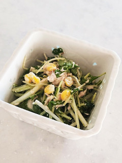 水菜とかいわれ大根のツナマヨコーンサラダ-レシピのメイン写真