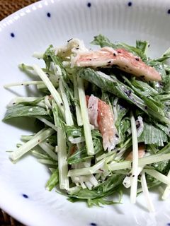水菜とカニかまのゆかりマヨネーズサラダ-レシピのメイン写真