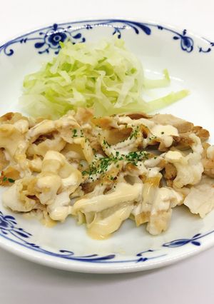【病院】豚肉マヨしょうゆソース【給食】-レシピのメイン写真