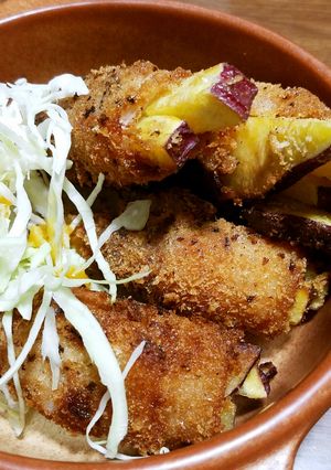 さつま芋の肉巻きフライ-レシピのメイン写真