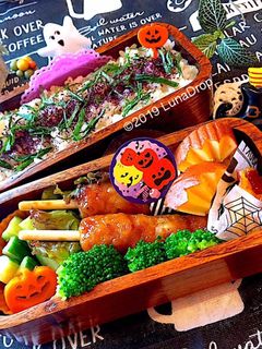 中学生 ハロウィン弁当 詰め方 1008-レシピのメイン写真