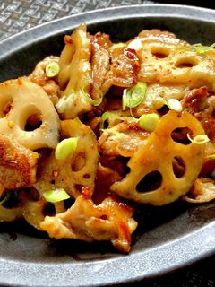 もっちり♪豚肉と蓮根のピリッと甘辛炒め-レシピのメイン写真