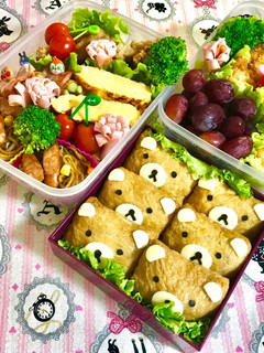 運動会弁当 リラックマのおいなりさん-レシピのメイン写真