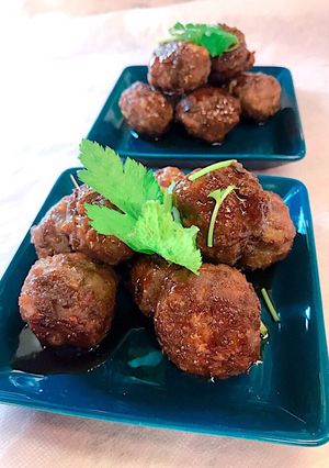 牛肉の肉団子 青椒肉絲風味付けで♪-レシピのメイン写真