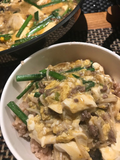 すき焼き風味のお豆腐丼-レシピのメイン写真