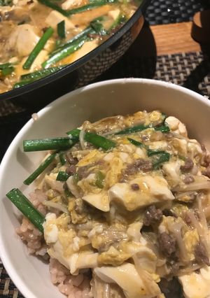 すき焼き風味のお豆腐丼-レシピのメイン写真