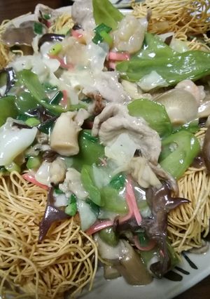 紅生姜入りかた焼きそば-レシピのメイン写真
