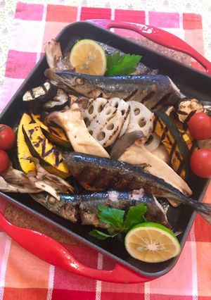 秋刀魚と秋野菜のグリル-レシピのメイン写真