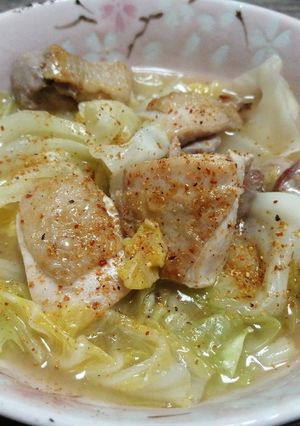 今日のおつまみ４日目。鶏と野菜の白だし煮-レシピのメイン写真