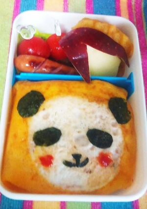 パンダちゃんオムライス弁当-レシピのメイン写真