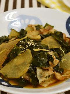 ご飯がすすむ!わかめと大根のしょうが焼き-レシピのメイン写真