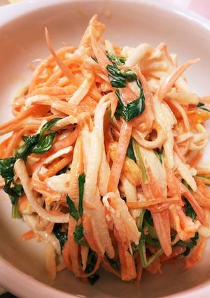 人参豆苗林檎ピリ辛ポテトスナックサラダ-レシピのメイン写真