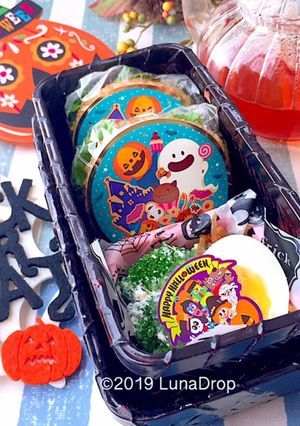 中学生 ライスバーガー ハロウィン弁当-レシピのメイン写真
