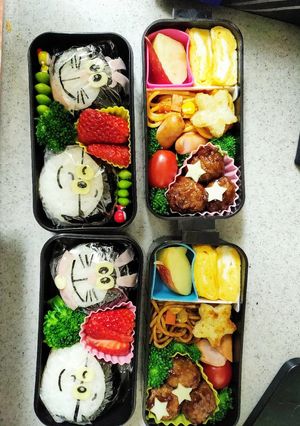 ドラえもんとのび太くんキャラ弁-レシピのメイン写真