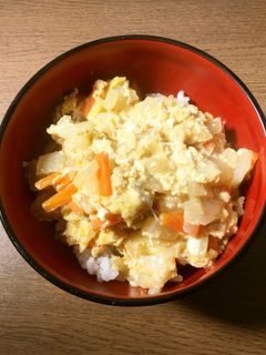 白菜の卵とじ丼-レシピのメイン写真