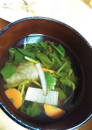 間引大根葉でけんちん汁-レシピのメイン写真
