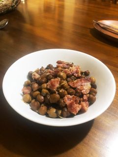 赤ひよこ豆とベーコン炒め-レシピのメイン写真
