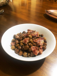 赤ひよこ豆とベーコン炒め-レシピのメイン写真