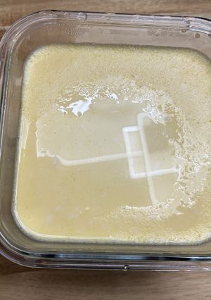 ガラスの保存容器で作る１リットルプリン-レシピのメイン写真