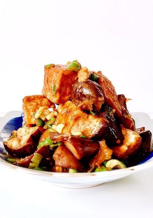 低糖質・肉無し厚揚げと茄子の麻婆炒め-レシピのメイン写真