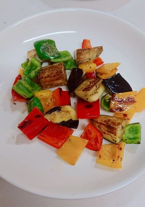 ☆パプリカとなすのオリーブ油炒め-レシピのメイン写真