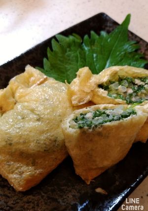 水菜とツナのおあげ巾着-レシピのメイン写真
