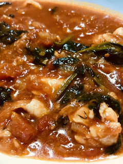モモ肉とほうれん草のトマトスープ-レシピのメイン写真