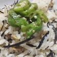 白だしでひじきとしじみごはん