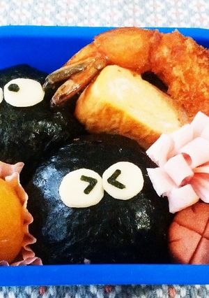 キャラ弁！まっくろくろすけ弁当-レシピのメイン写真