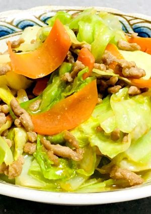 優しい甘さ♪キャベツの肉味噌炒め-レシピのメイン写真