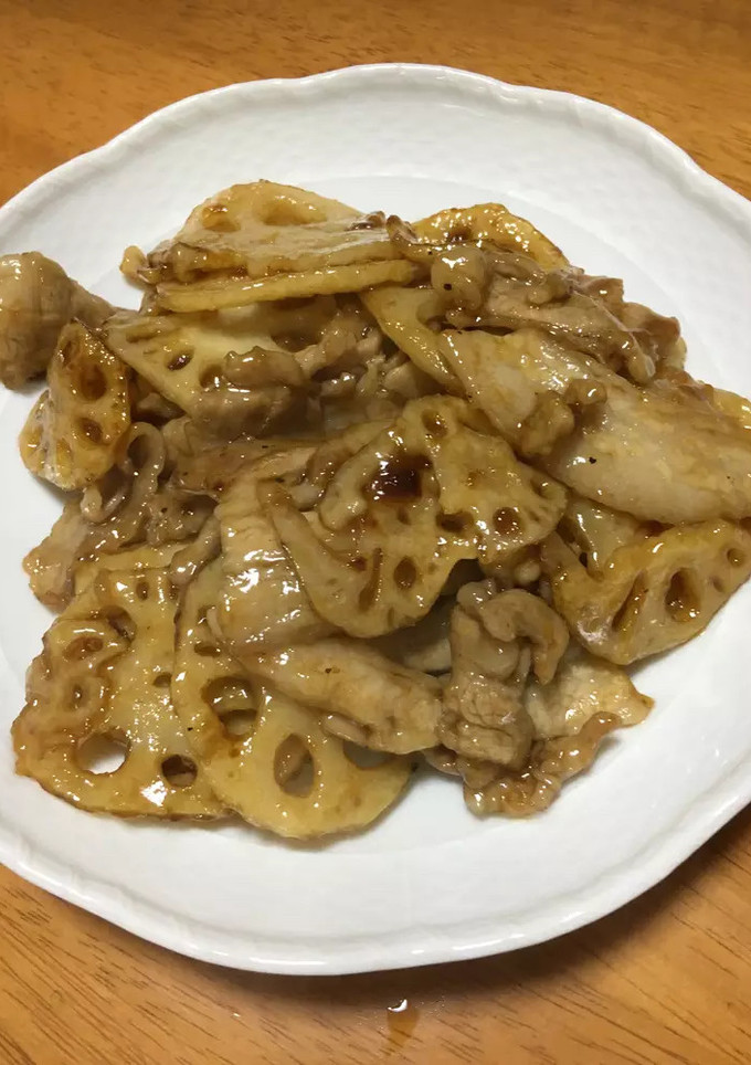 レンコンと豚肉のまろやか黒酢炒め-レシピのメイン写真