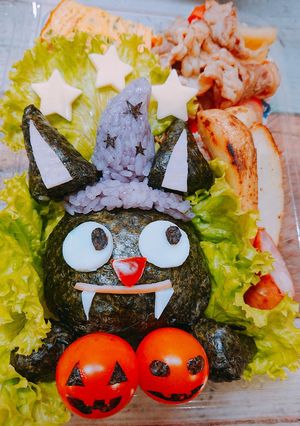 黒猫 ジジ ハロウィン キャラ弁 ♪-レシピのメイン写真