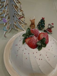 カルピスクリームでスノードームケーキ-レシピのメイン写真