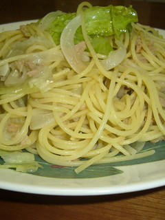 ツナとレタスで和風パスタ-レシピのメイン写真