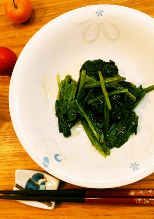 ほうれん草の中華風お浸し☆ニンニク風味-レシピのメイン写真