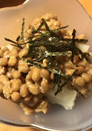 毎日の納豆●塩茹でしたジャガイモと-レシピのメイン写真