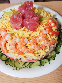 誕生日・記念日に♪ちらし寿司ケーキ-レシピのメイン写真